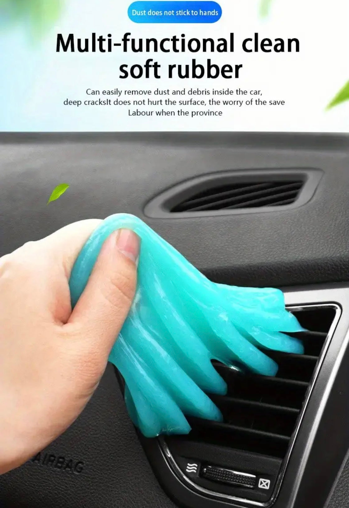 1pc Car Cleaning Tool Multifunctional Cleaning Soft Glue