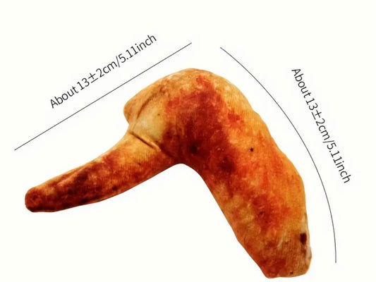 Chicken wing Design Plush Toy with Squeaker