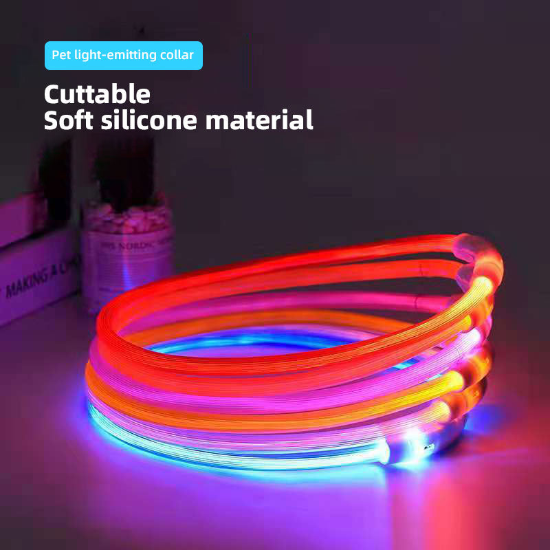 Pet Luminous Led Collar Flashing At Night