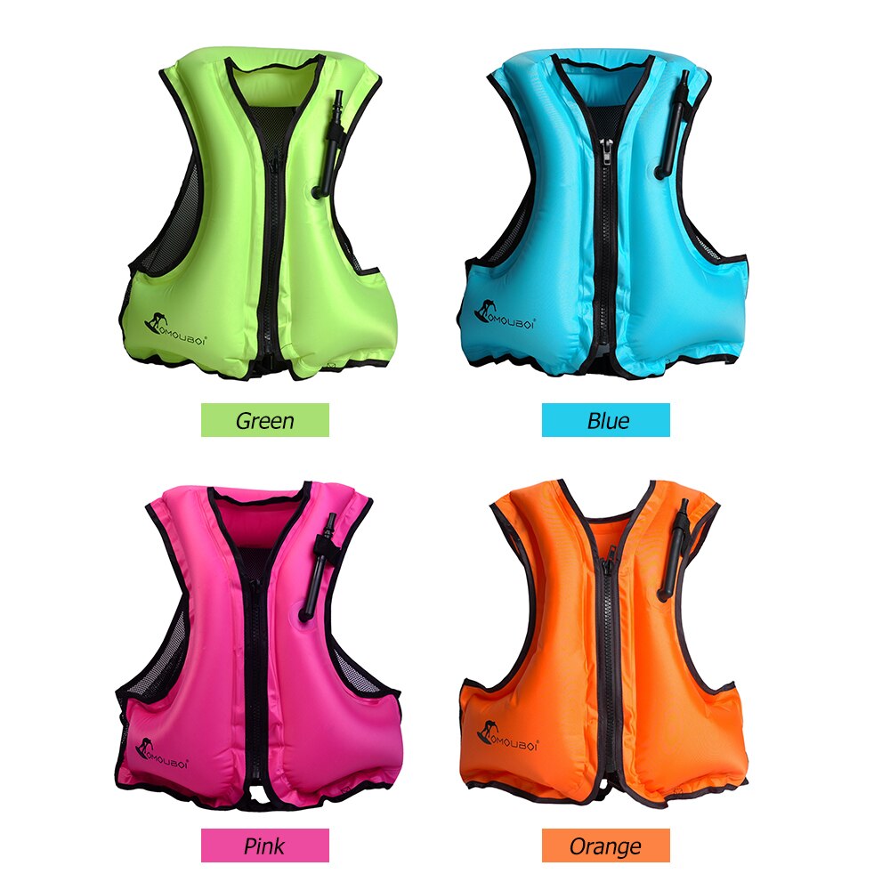 Adult Inflatable Swim Life Vest Jacket Snorkeling Floating Device Swimming Drifting Surfing Survival Water Sports Life Saving