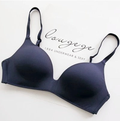 Japanese Light Clothing Without Trace Underwear Women Without Steel Ring Large Chest Show Small Students Thin Triangle Cup Light Bra