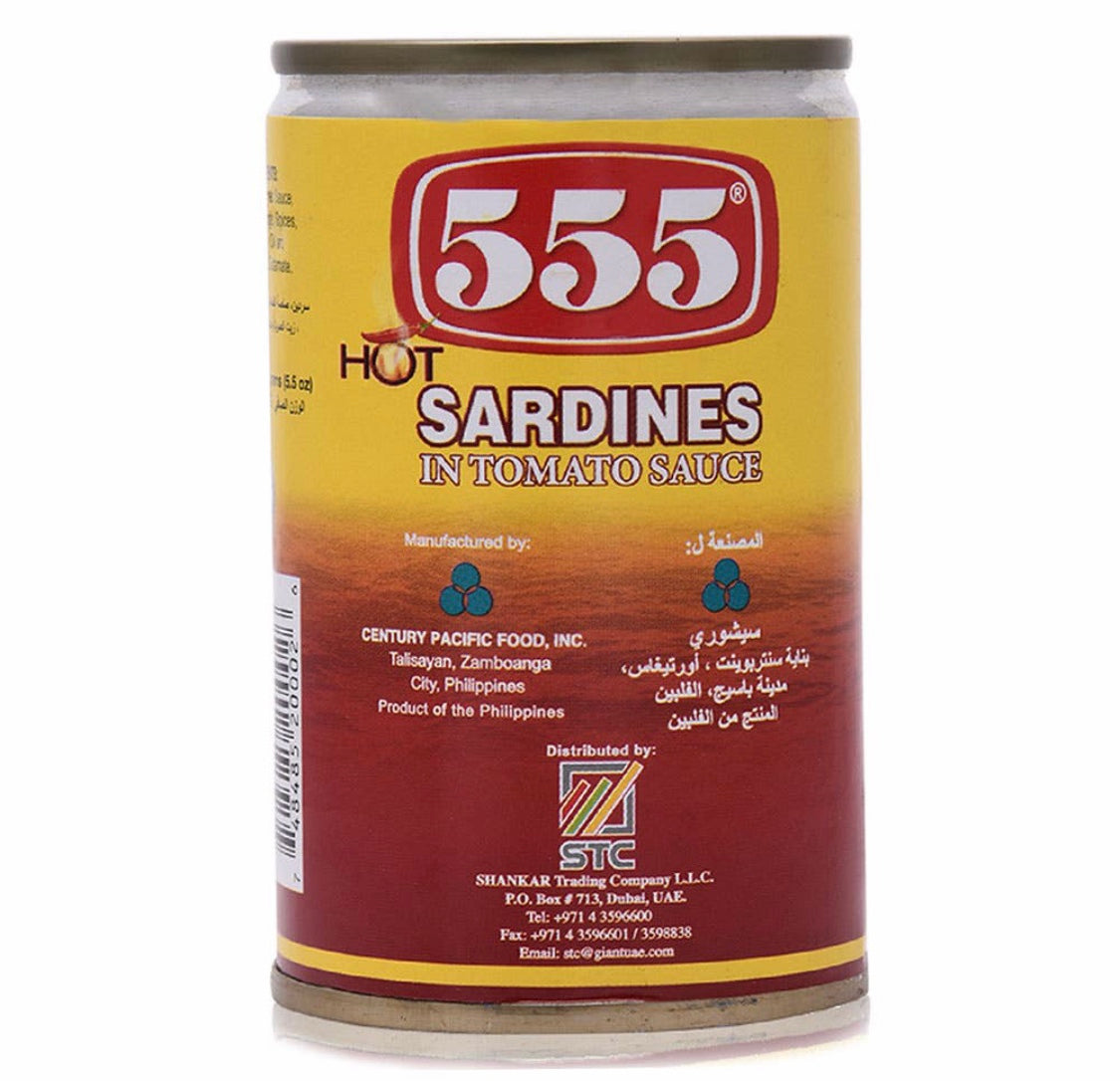 555 Sardines in tomato sauce