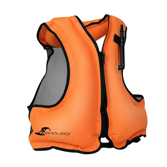 Adult Inflatable Swim Life Vest Jacket Snorkeling Floating Device Swimming Drifting Surfing Survival Water Sports Life Saving