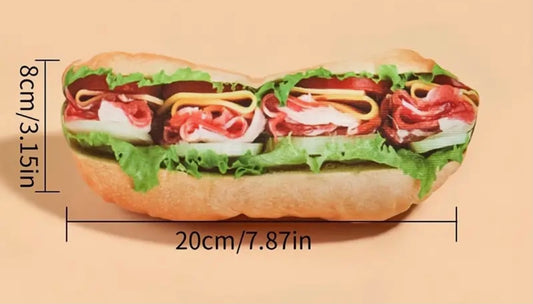 Appetizing Sandwich Plush Squeaky Toy