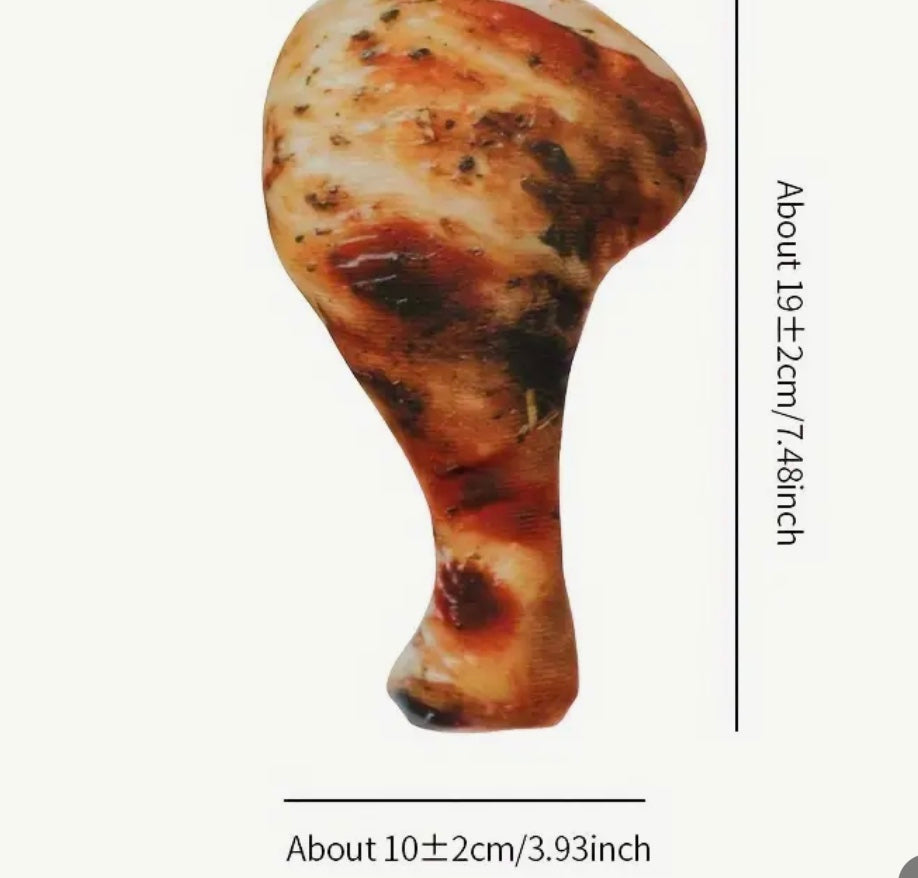 Drumstick Food Design Plush Toy with Squeaker