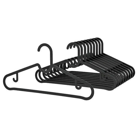 Durable Black hangers 10pack