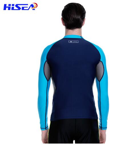 Lycra Men Surfing Suit Long Sleeve Wetsuit Swimwear Men Rashguard Swim Shirts Split Wet Suit