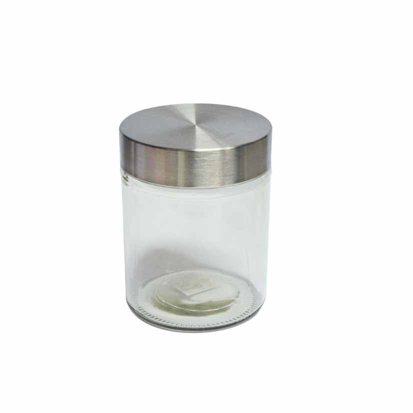 Glass Canister-With Stainless Steel Lid - 240Ml