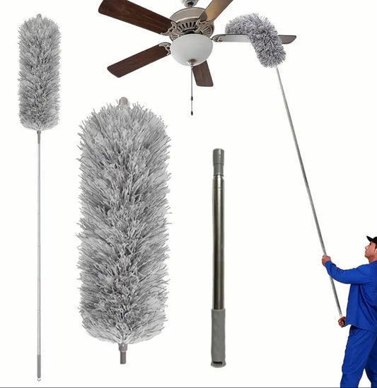 1pc 280cm Extendable Dusters For Cleaning With Extension Pole, Washable Dusters, Reusable Bendable .
