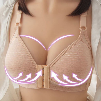 Sexy Push Up Bra Front Closure Solid Color Brassiere Wireless Bralette Breast Seamless Bras For Women Underwear Plus Size