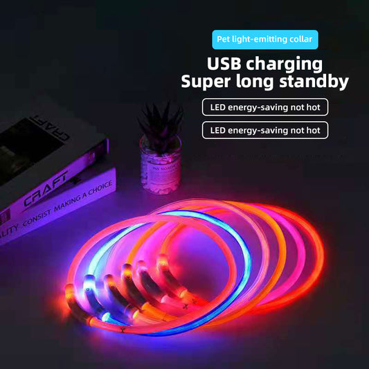 Pet Luminous Led Collar Flashing At Night