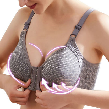 Sexy Push Up Bra Front Closure Solid Color Brassiere Wireless Bralette Breast Seamless Bras For Women Underwear Plus Size