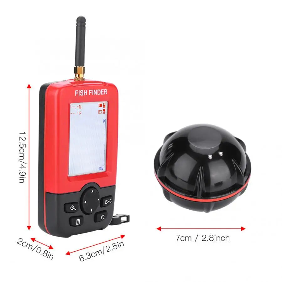 Fish Finder Instrument Smart Depth Fish Finder with 100 M Wireless Sonar Sensor Echo Sounder ...