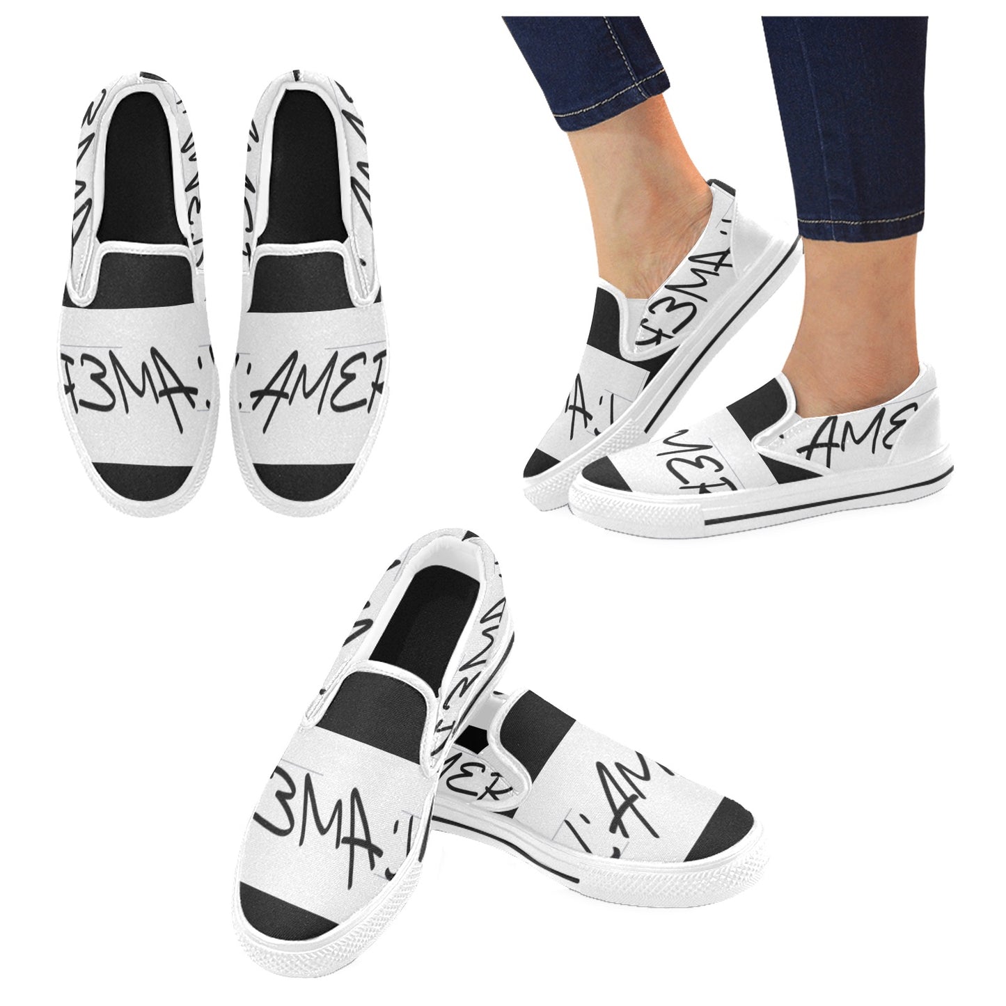 Men's Slip-on Canvas Shoes (Model 019)